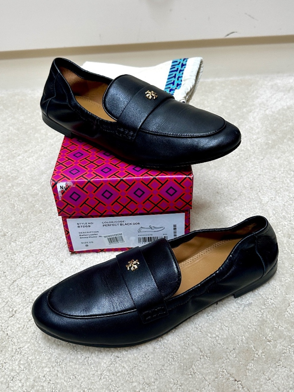 Tory Burch Ballet Loafer Perfect Black size 8